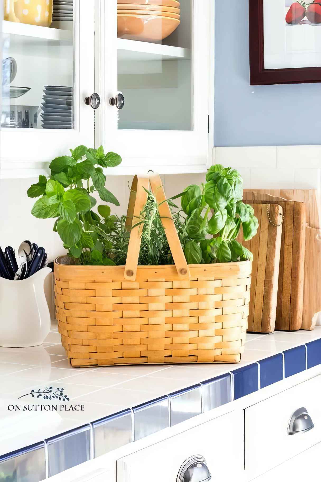 Fresh Kitchen Herbs Basket