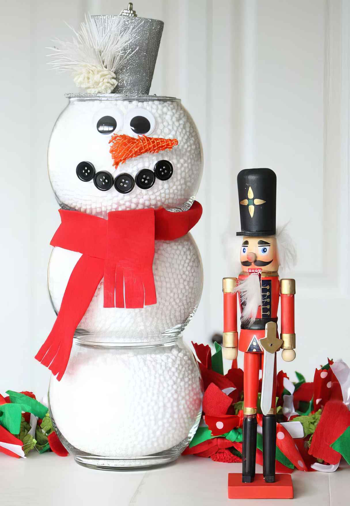 DIY Fishbowl Snowman