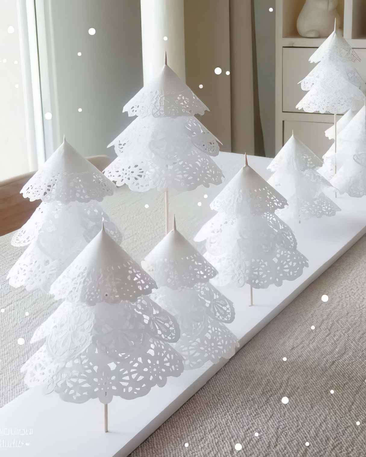 Lace Snow Christmas Trees