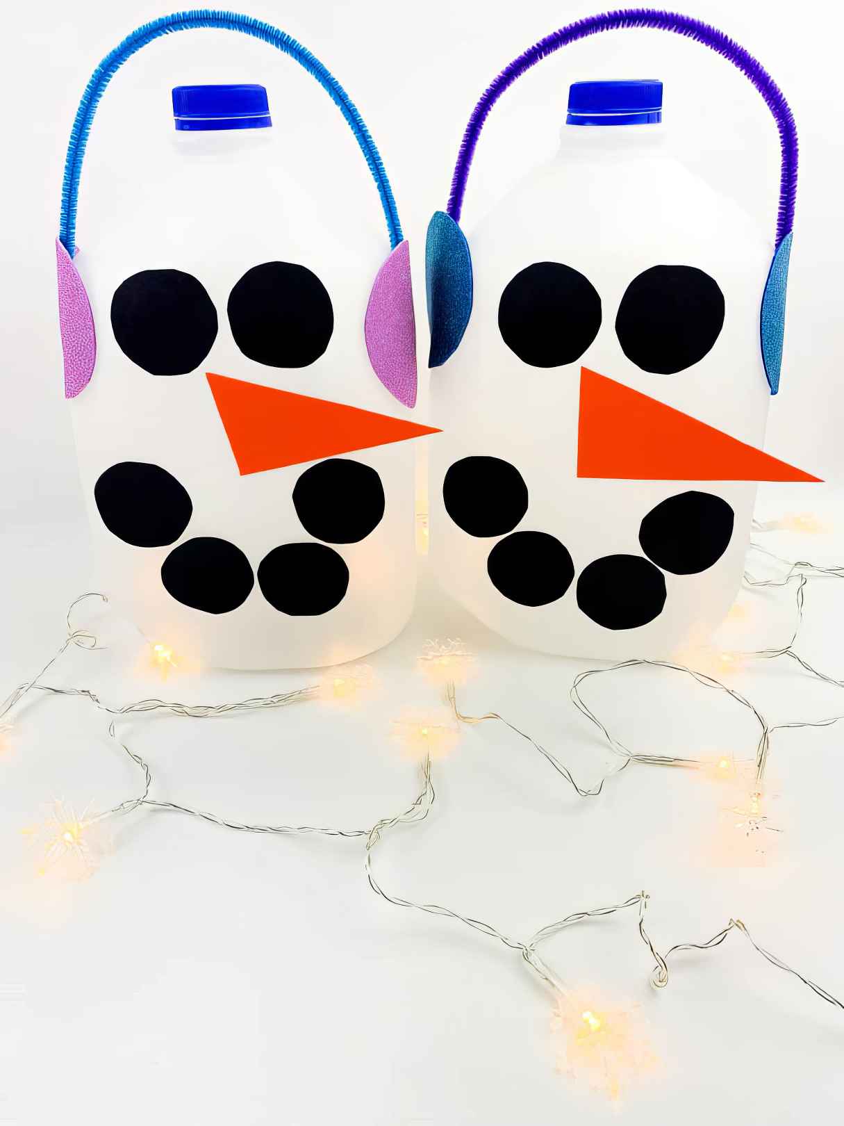 Milk Jug Snowman Craft