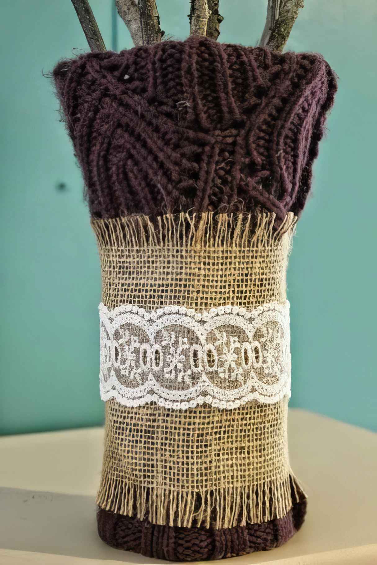 Upcycle An Old Sweater Into A Cute Sweater Vase