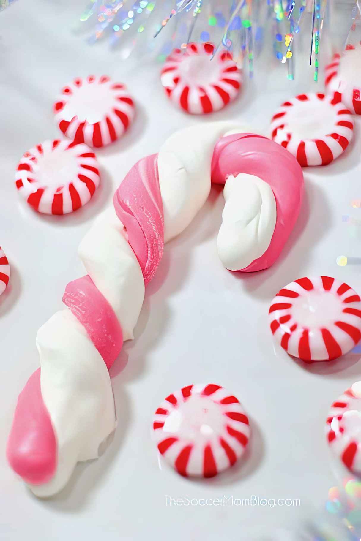 Edible Candy Cane Slime