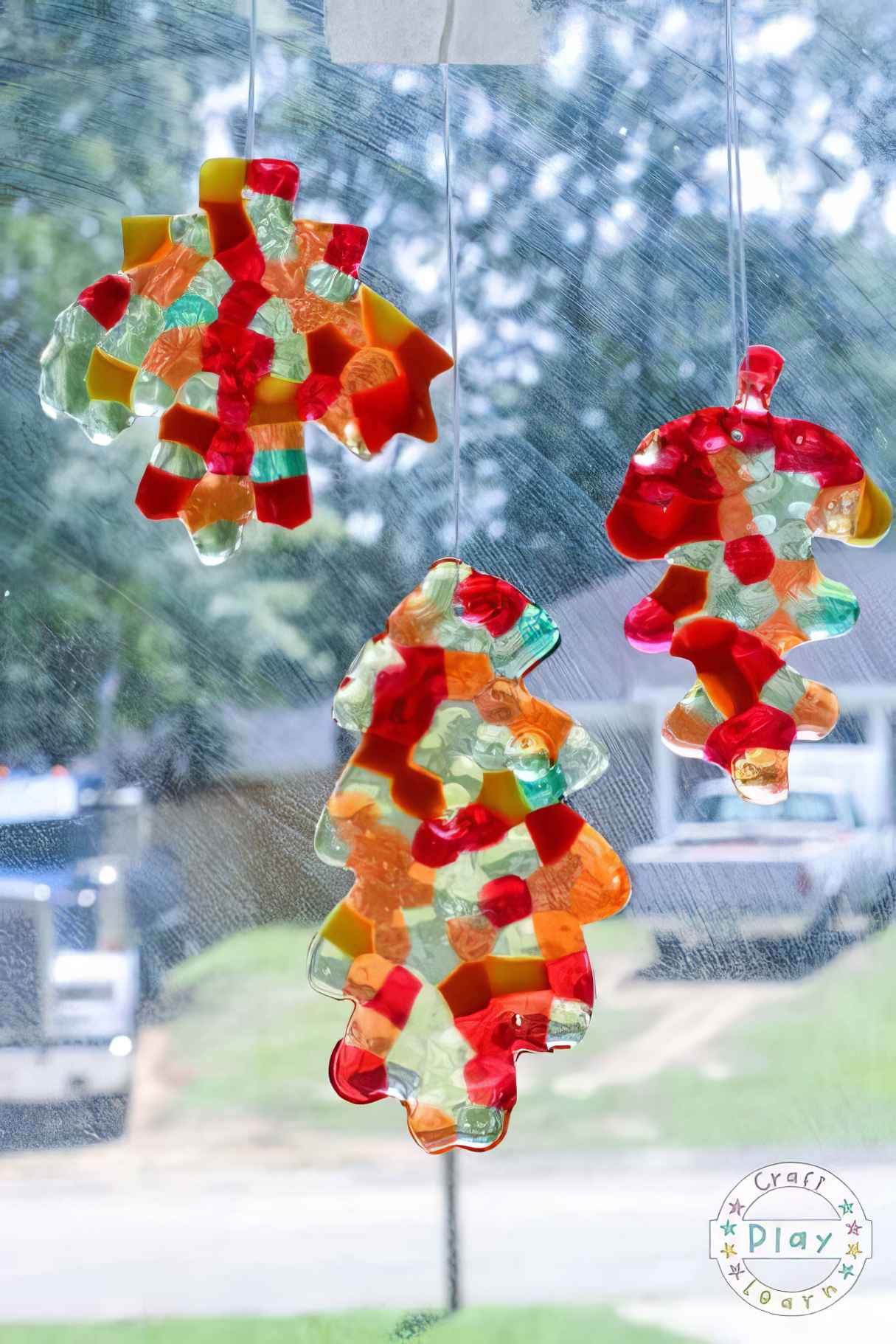 Melted Beads Autumn Sun Catcher Craft