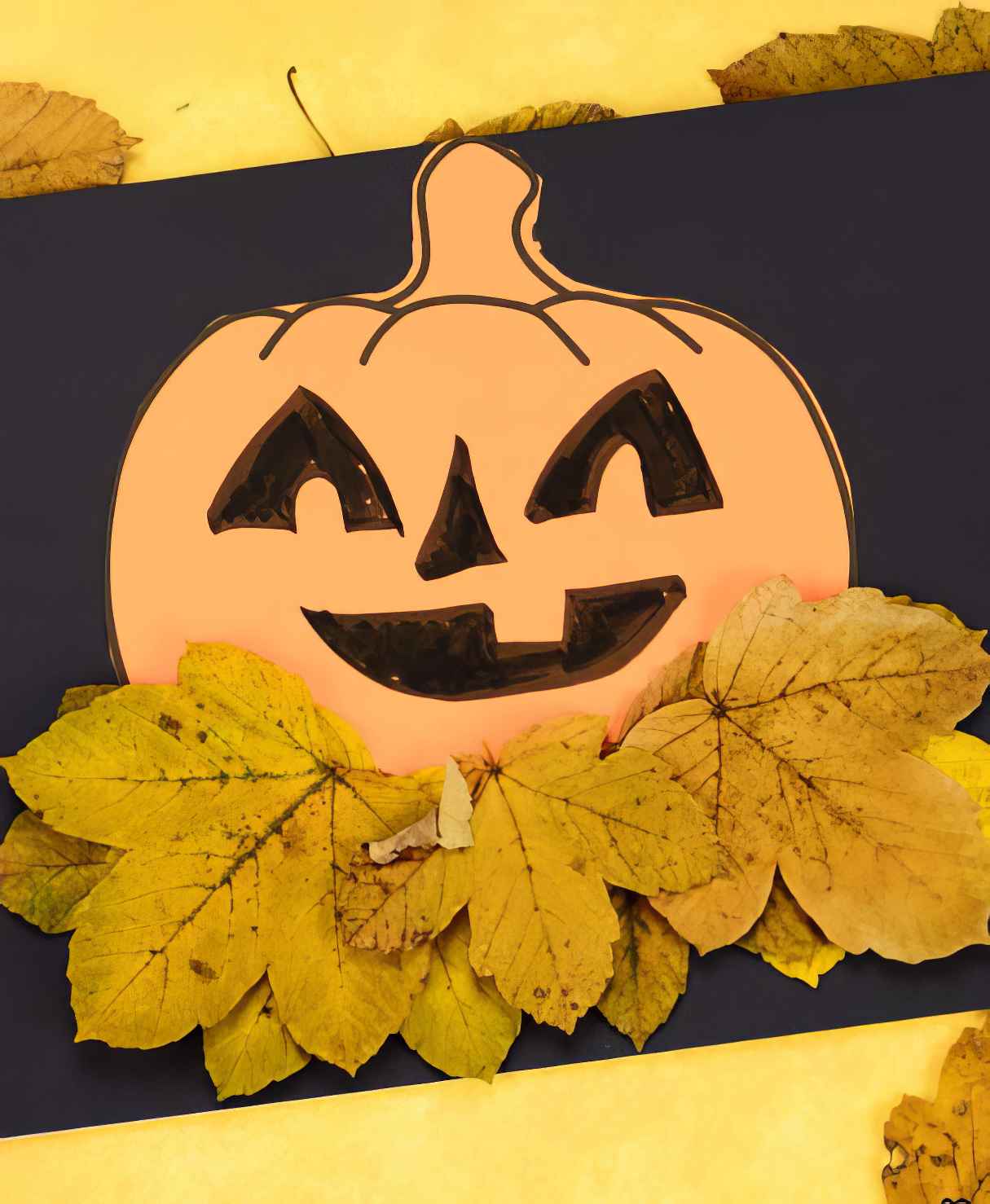 Pumpkin Fall Leaf Craft