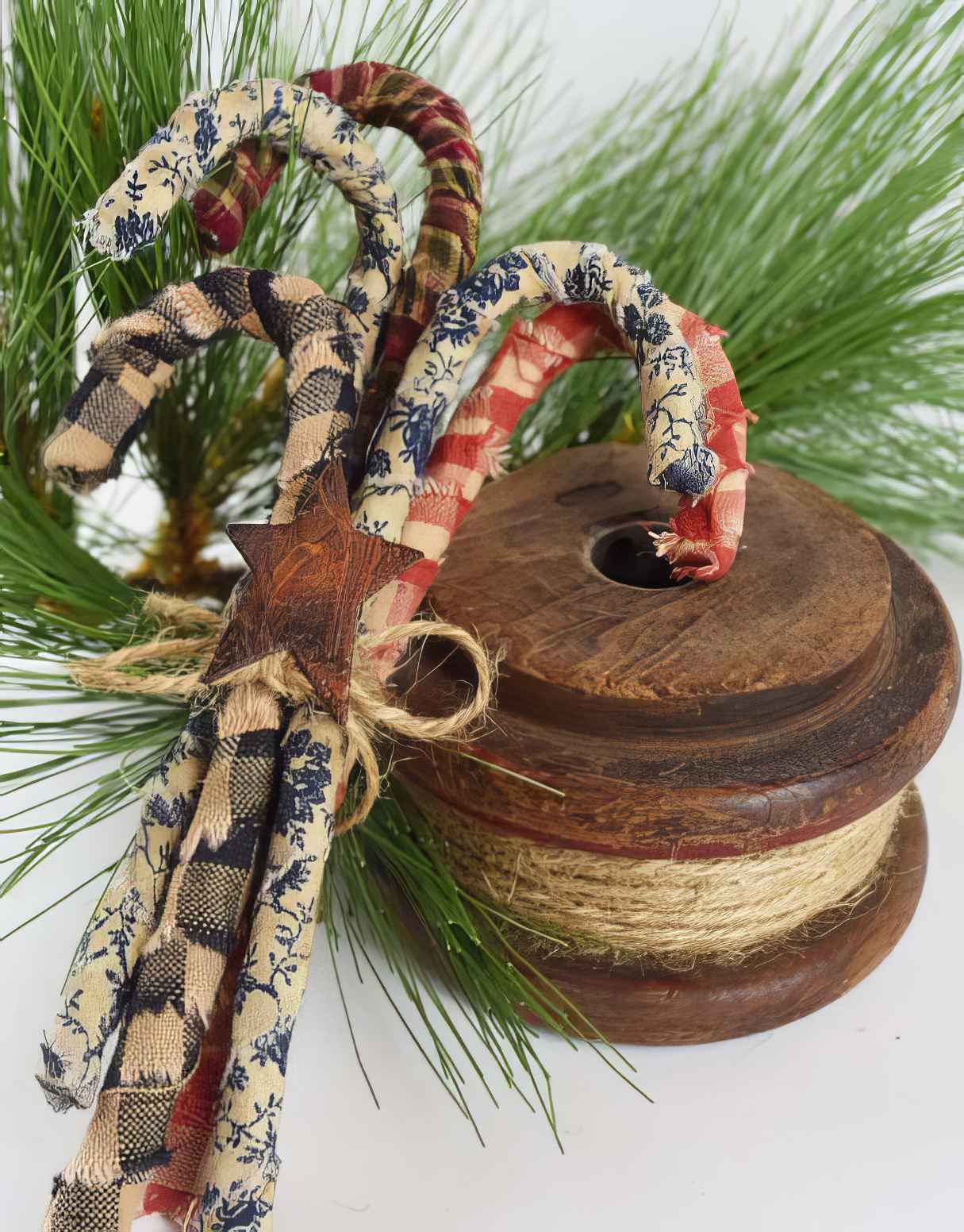 Rustic Candy Cane Ornaments for Christmas Tree