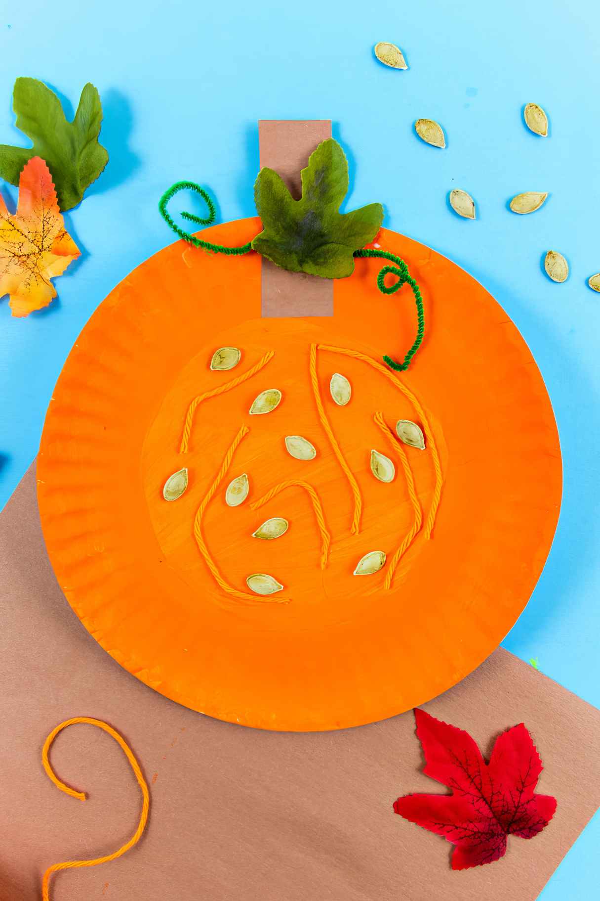 Study the Parts of a Pumpkin with this Paper Plate Pumpkin Craft