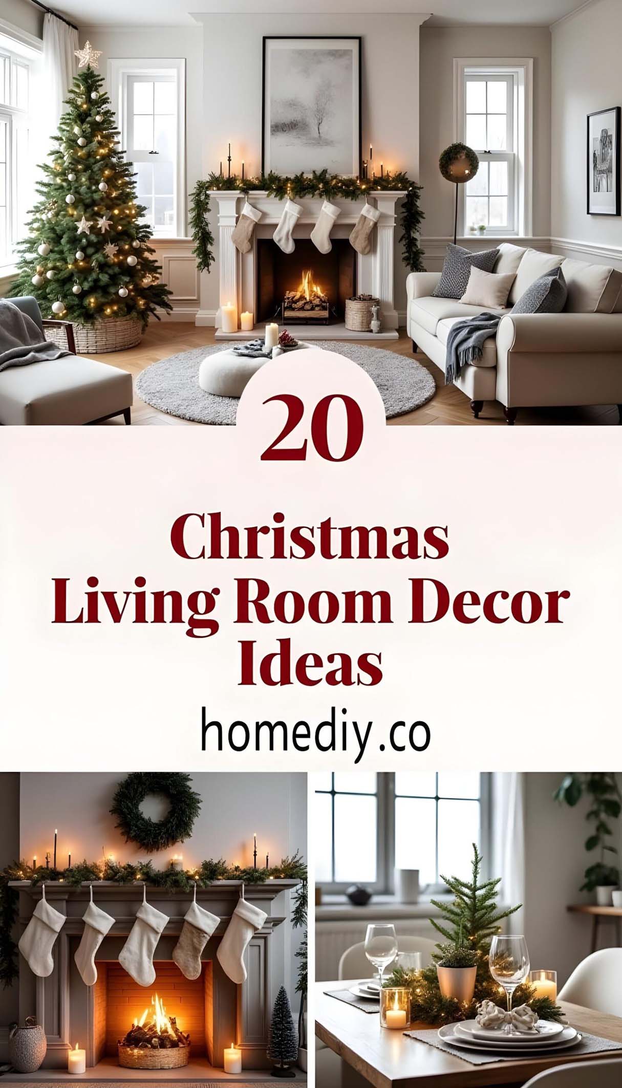 20 Festive Christmas Living Room Decor&nbsp; Ideas