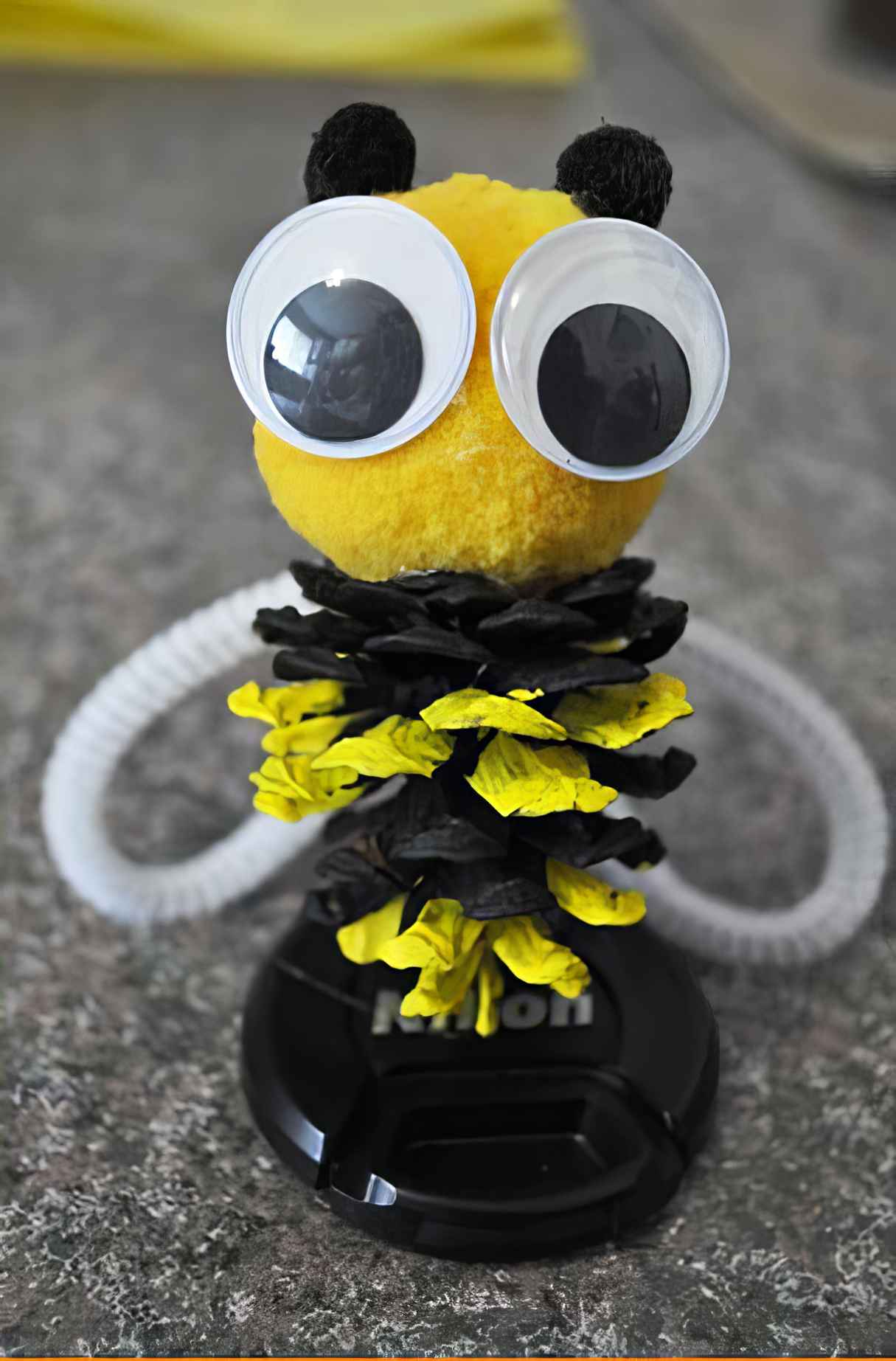 Bee Pinecone Craft for Kids