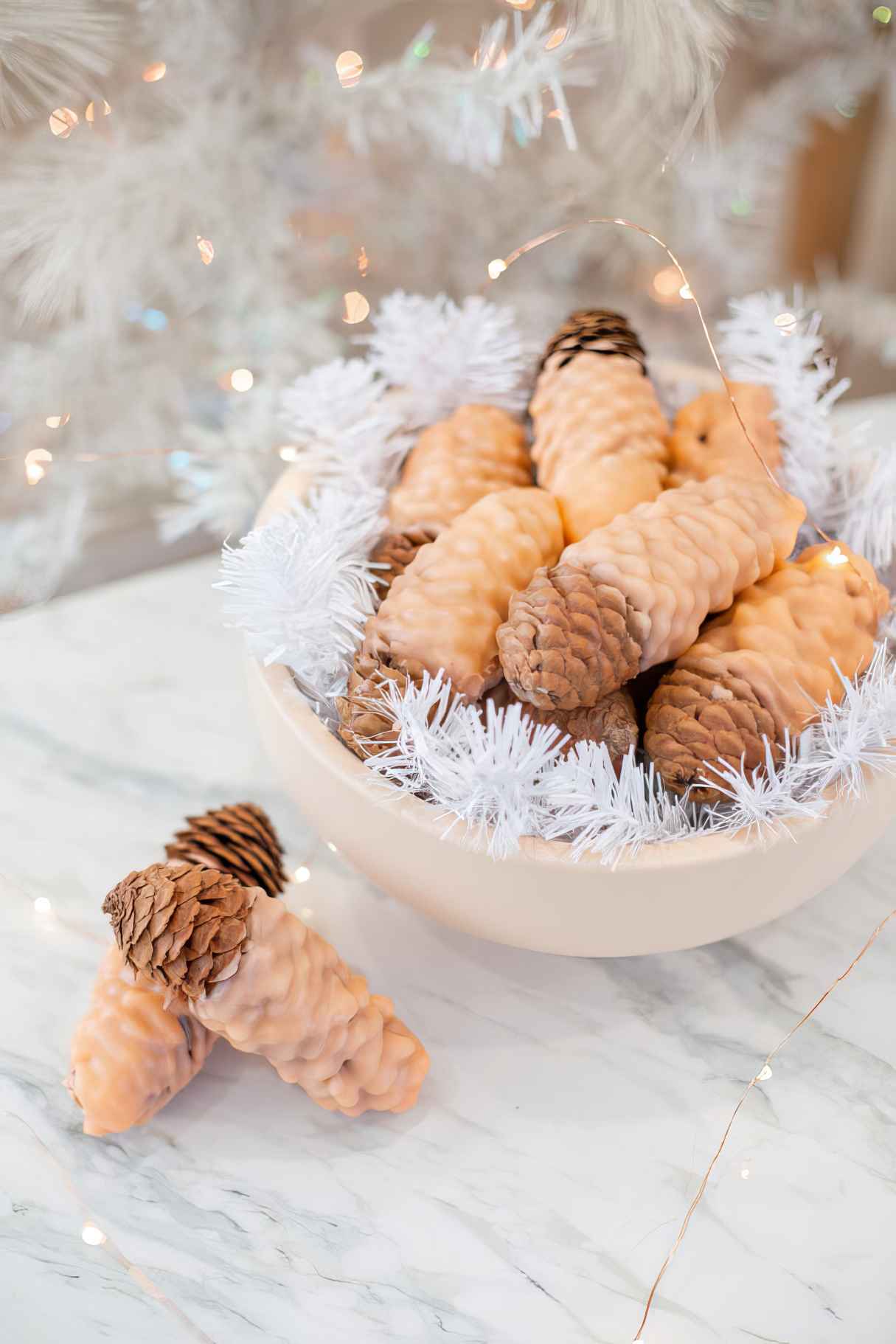 Christmas DIY Fire Starter Pine Cone Crafts for Kids and Adults