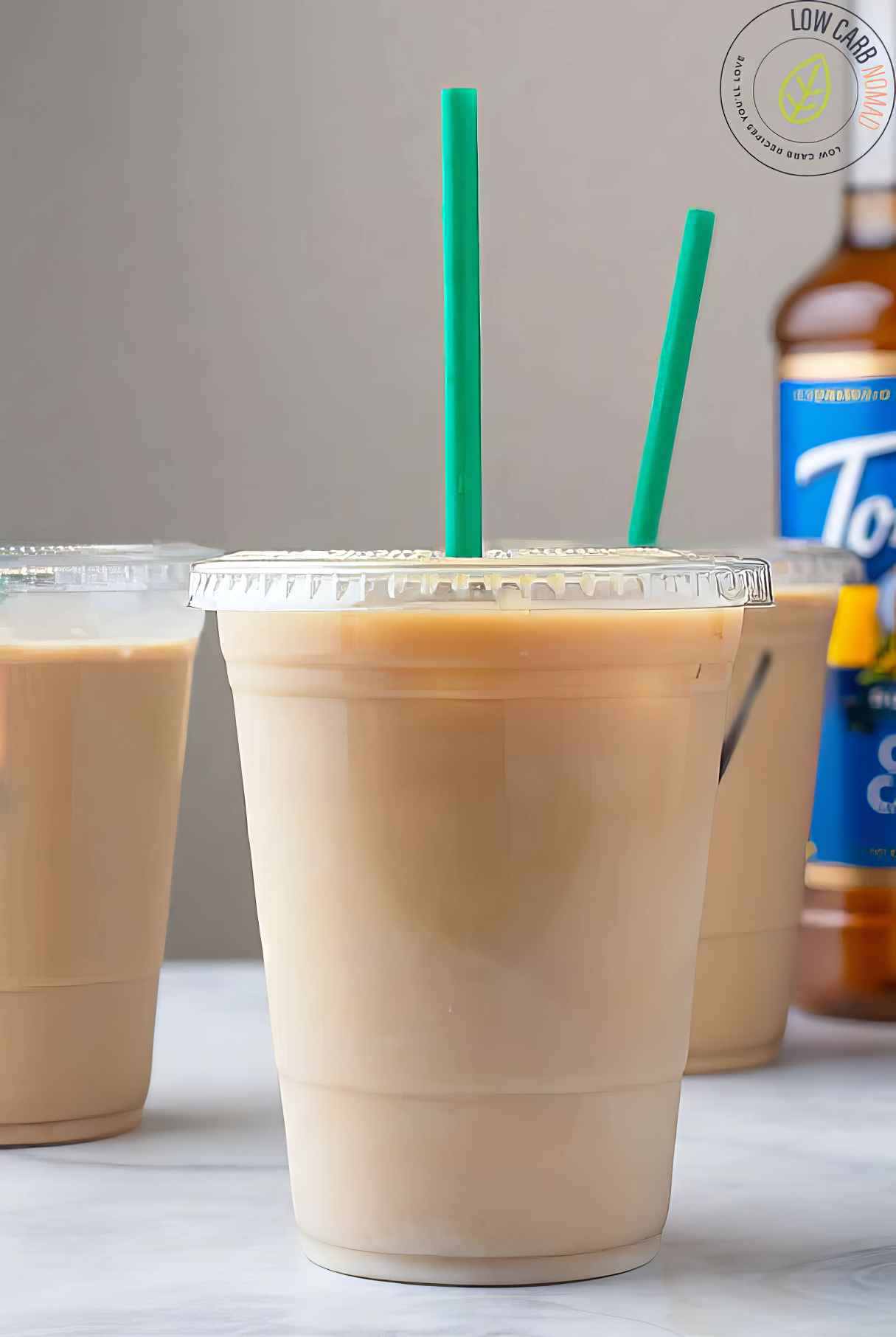 Cozy Iced Caramel Macchiato with Espresso, Milk, and Caramel Syrup