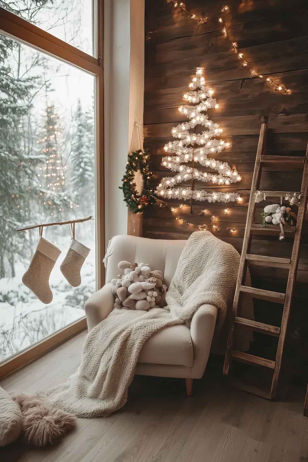 Cozy Living Room Christmas Home Decor