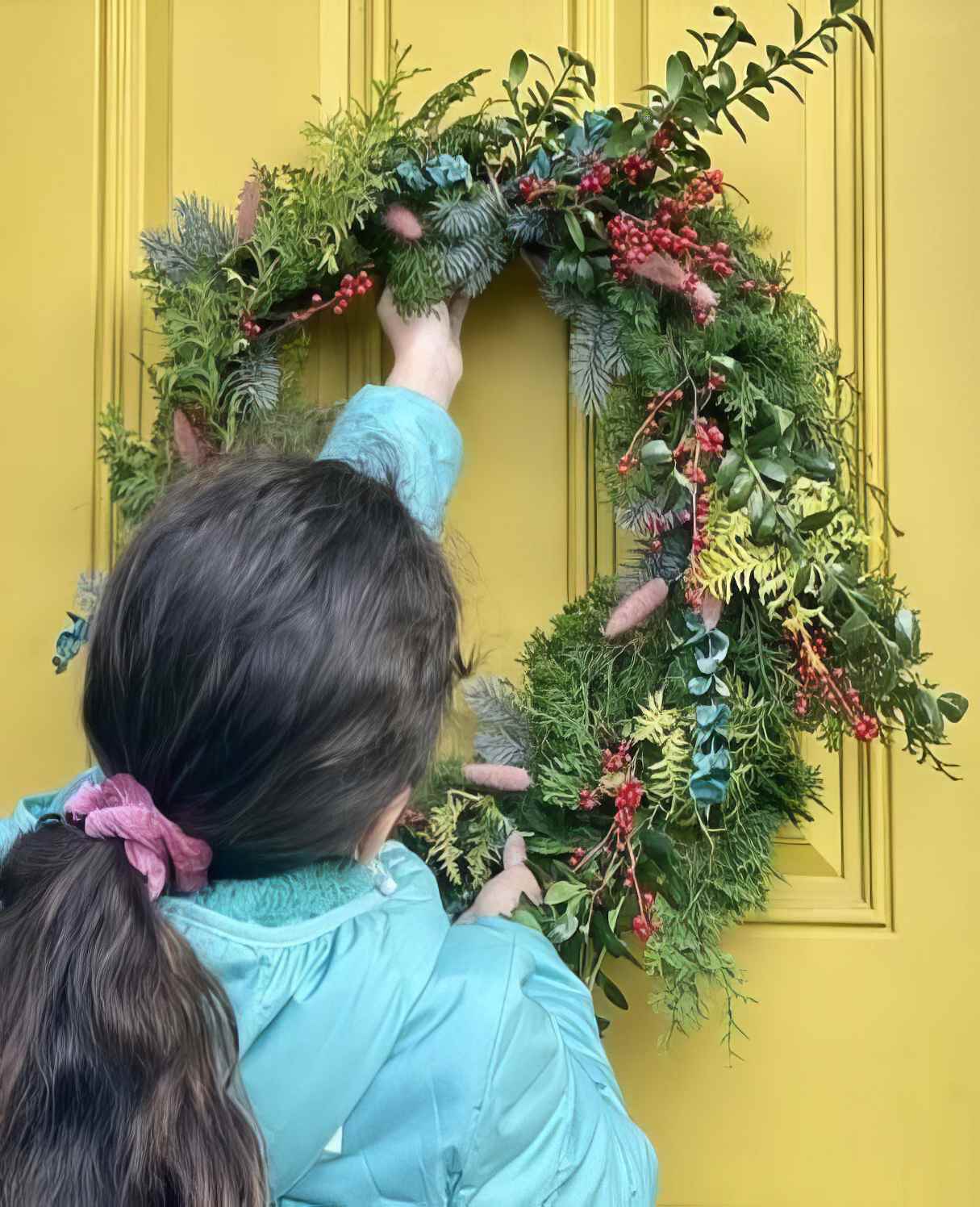 Natural Homemade Winter Wreath