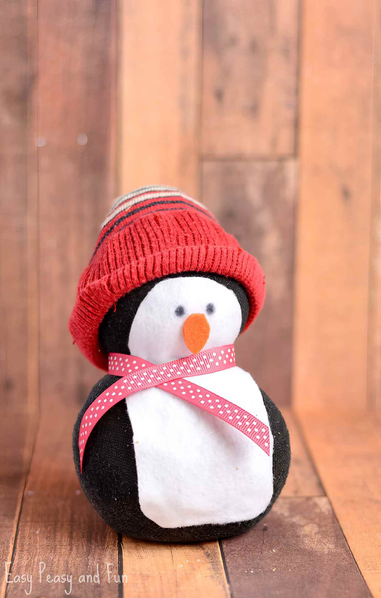No-Sew Sock Penguin Craft Idea