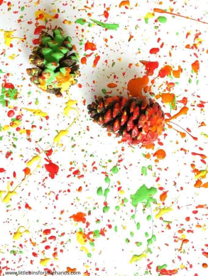 Pinecone Painting – Process Art with Nature!