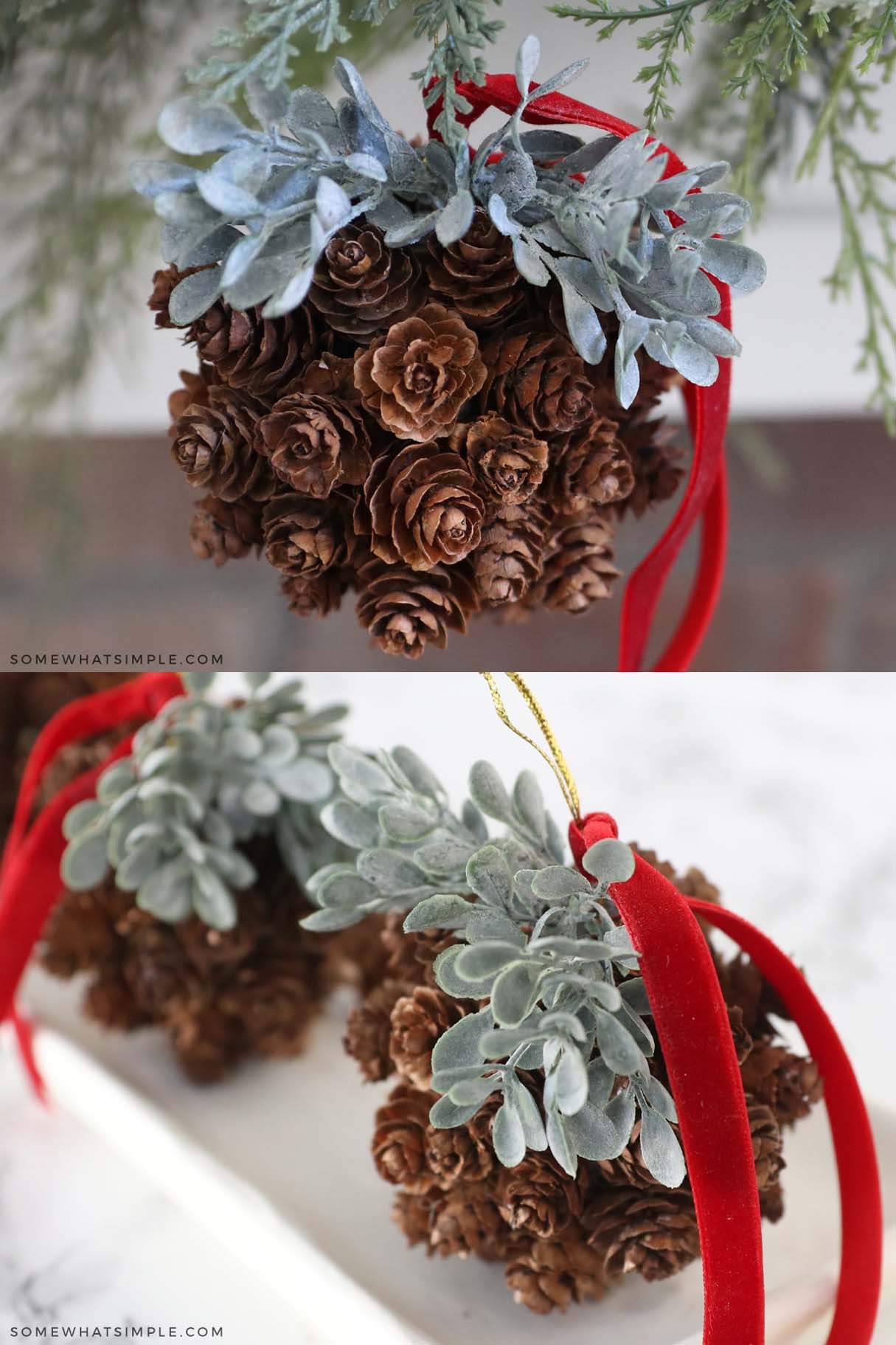 Simple DIY Pinecone Topiary