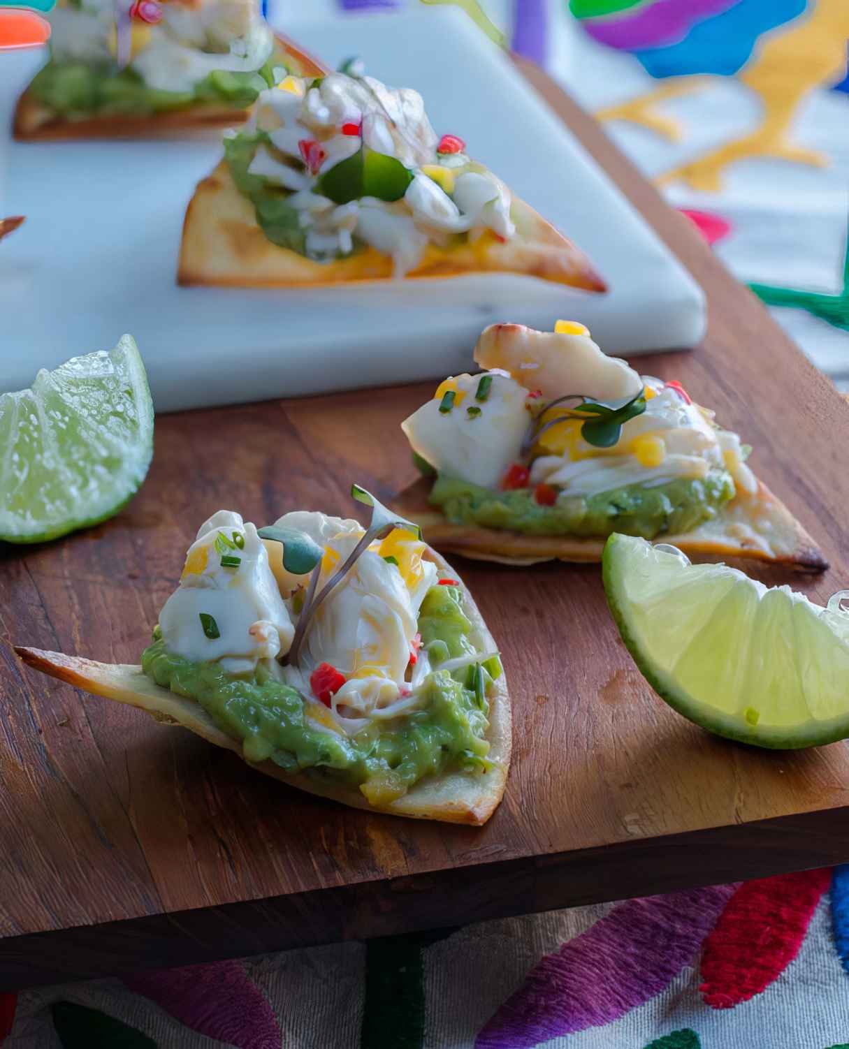 Crab Tostadas Bites with Avocado-Cucumber Mash