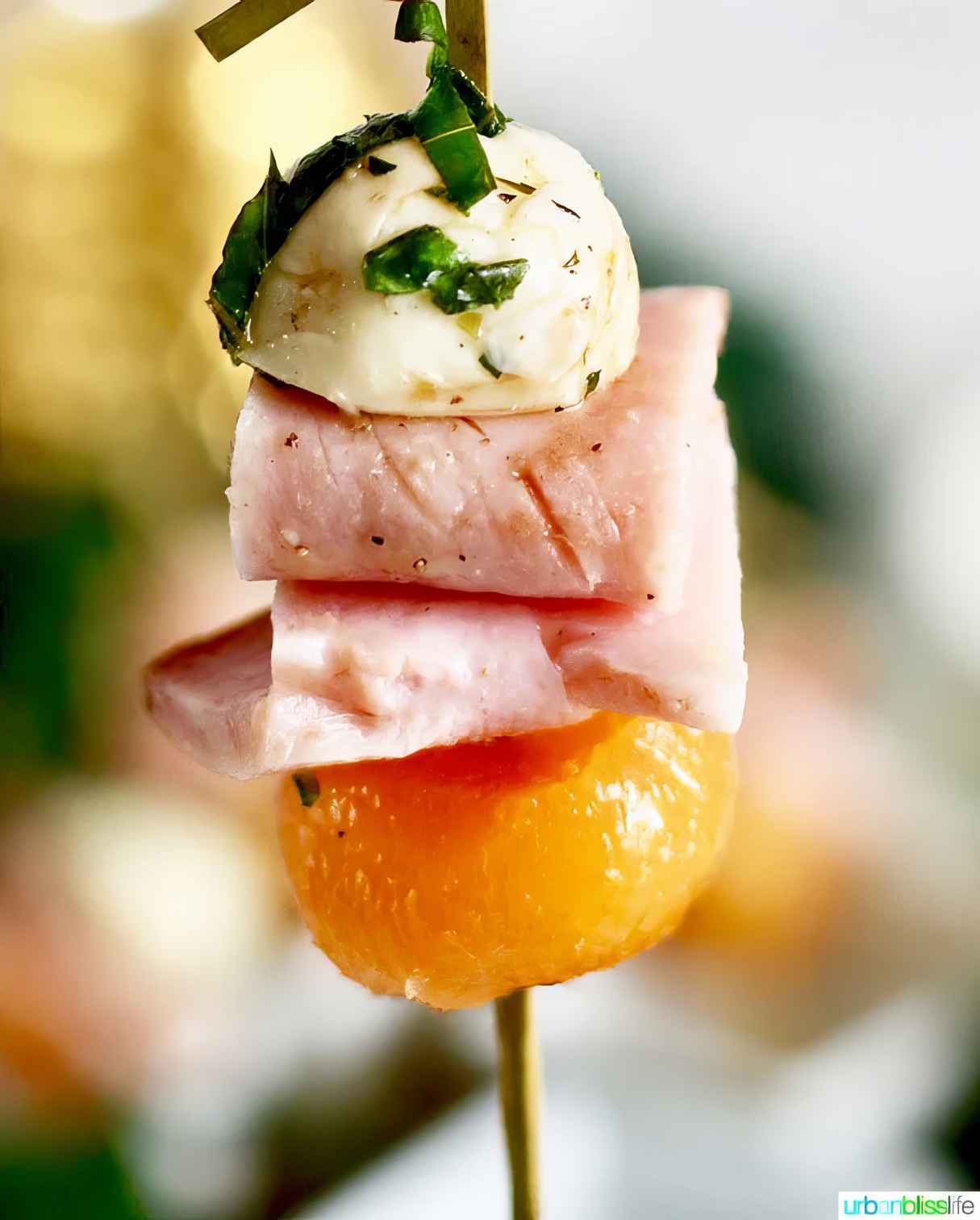 Ham, Melon, and Mozzarella Bites