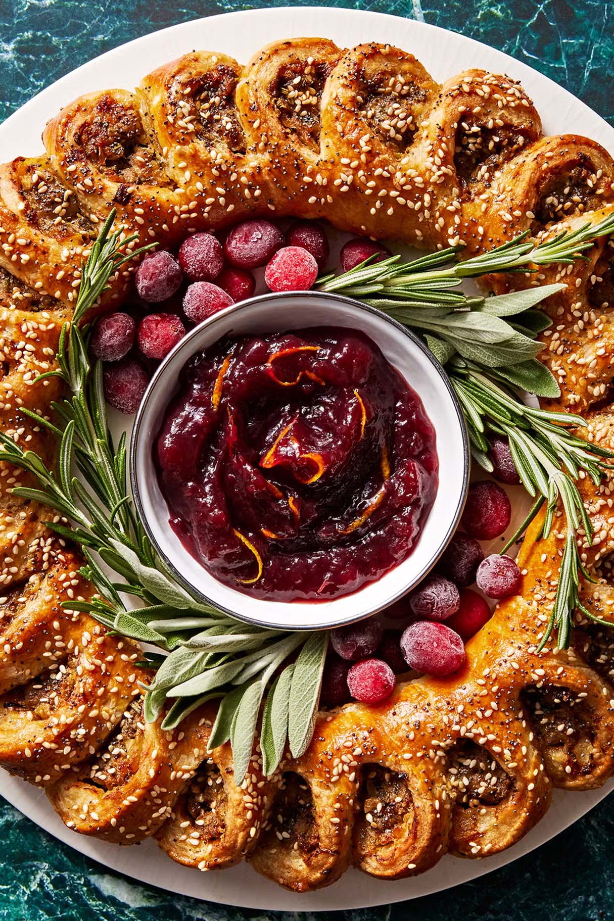 Sausage Roll Wreath
