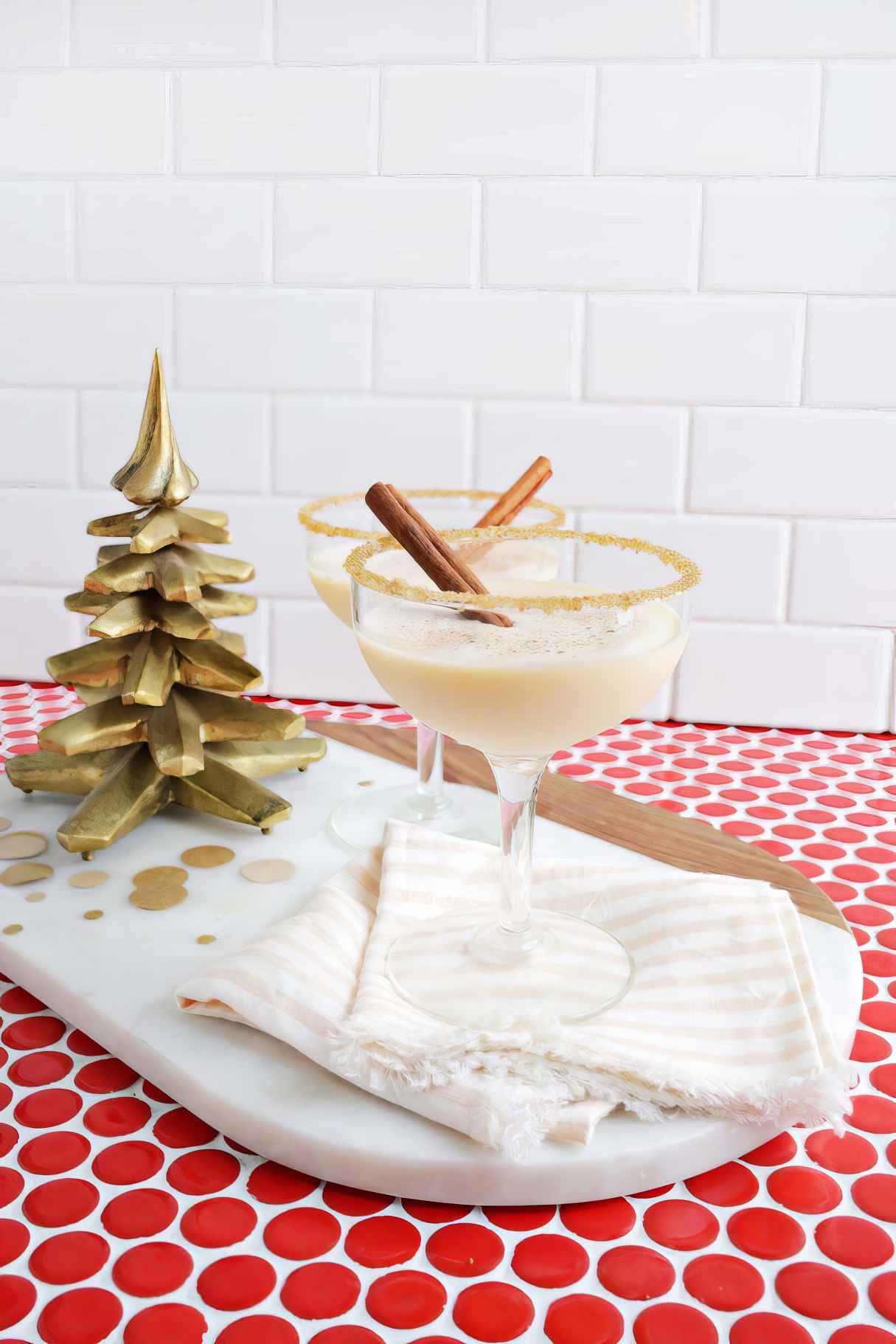 Eggnog Martini - Festive Christmas Cocktail!