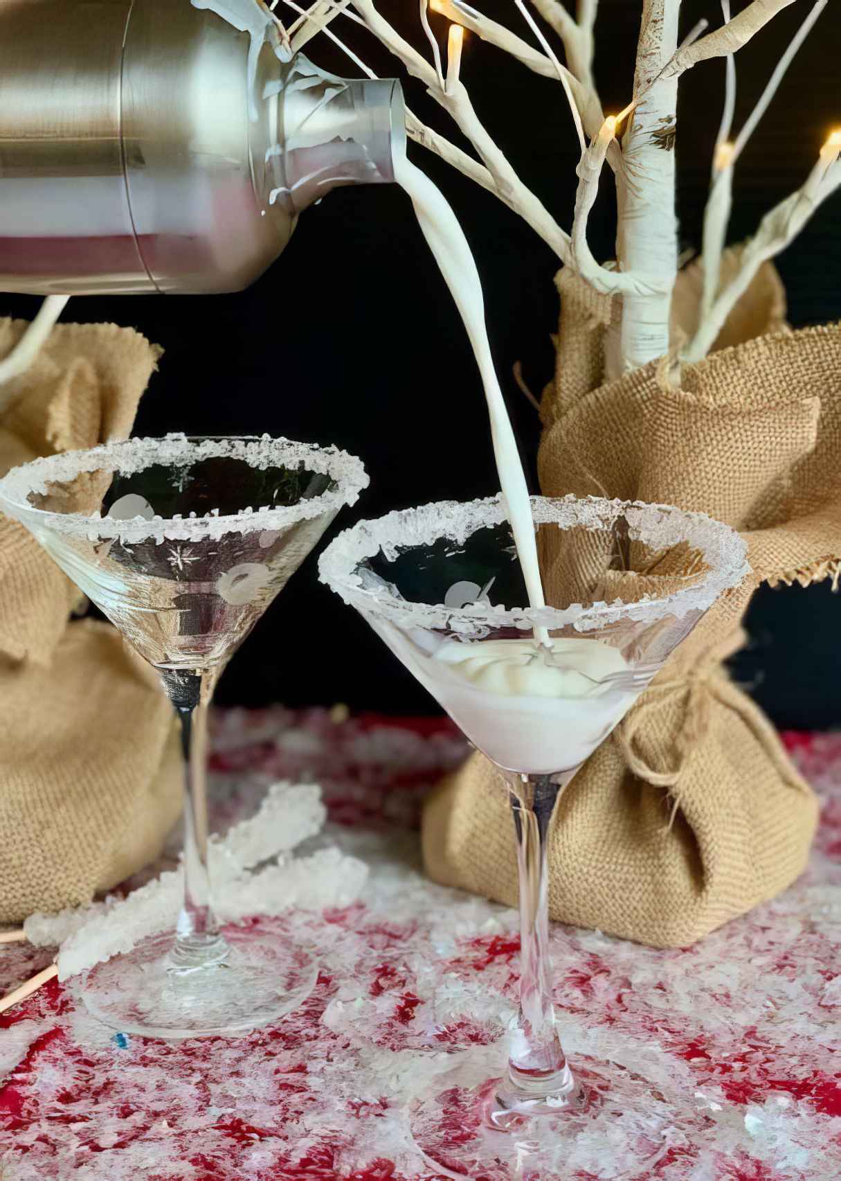 White Chocolate Snowflake Martinis