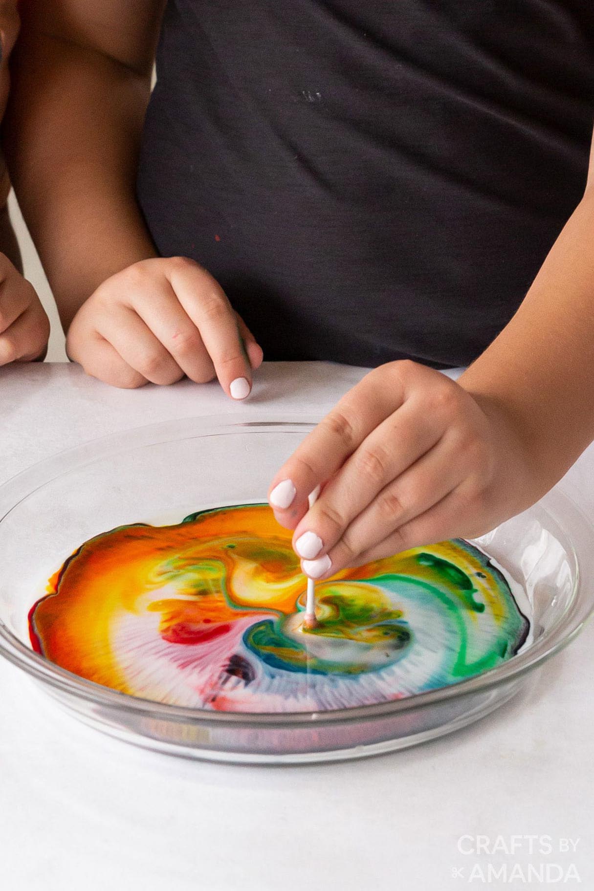 Cool Milk, Food Coloring, and Dish Soap Science Experiment for Toddlers and Preschoolers