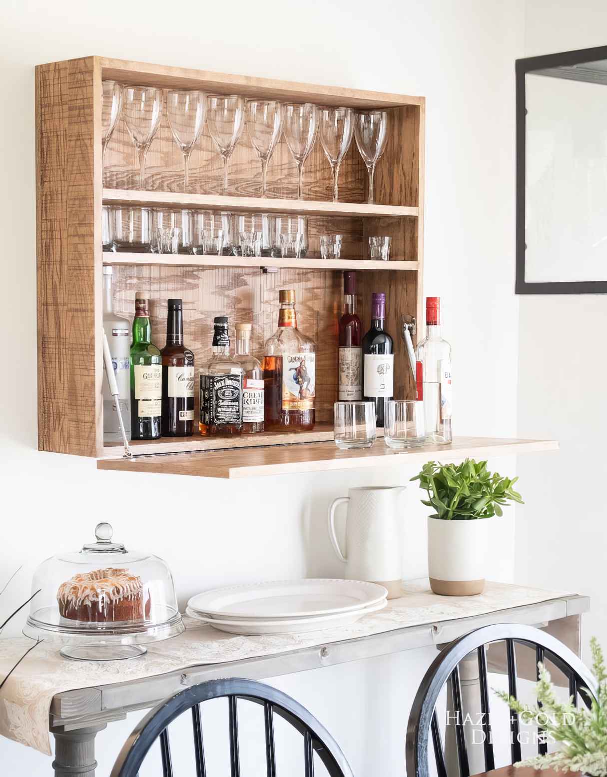 DIY Wall Bar Cabinet