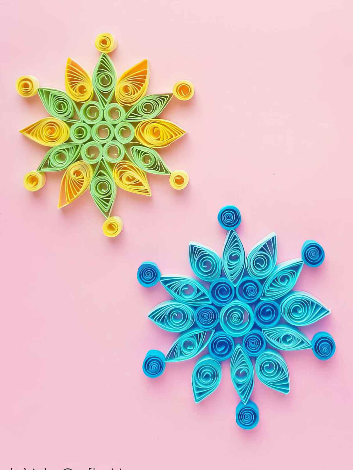 Paper Quilled Christmas Snowflake Craft