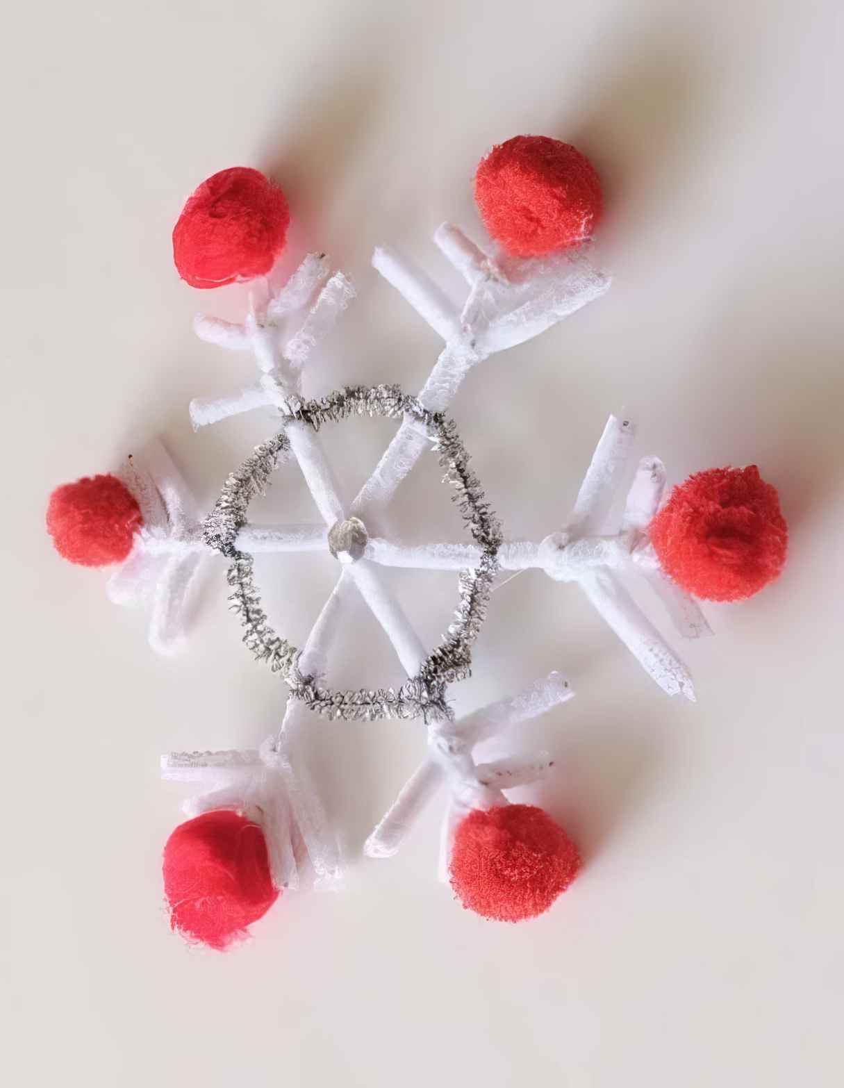 Pipe Cleaner Snowflake Christmas Craft For Kids