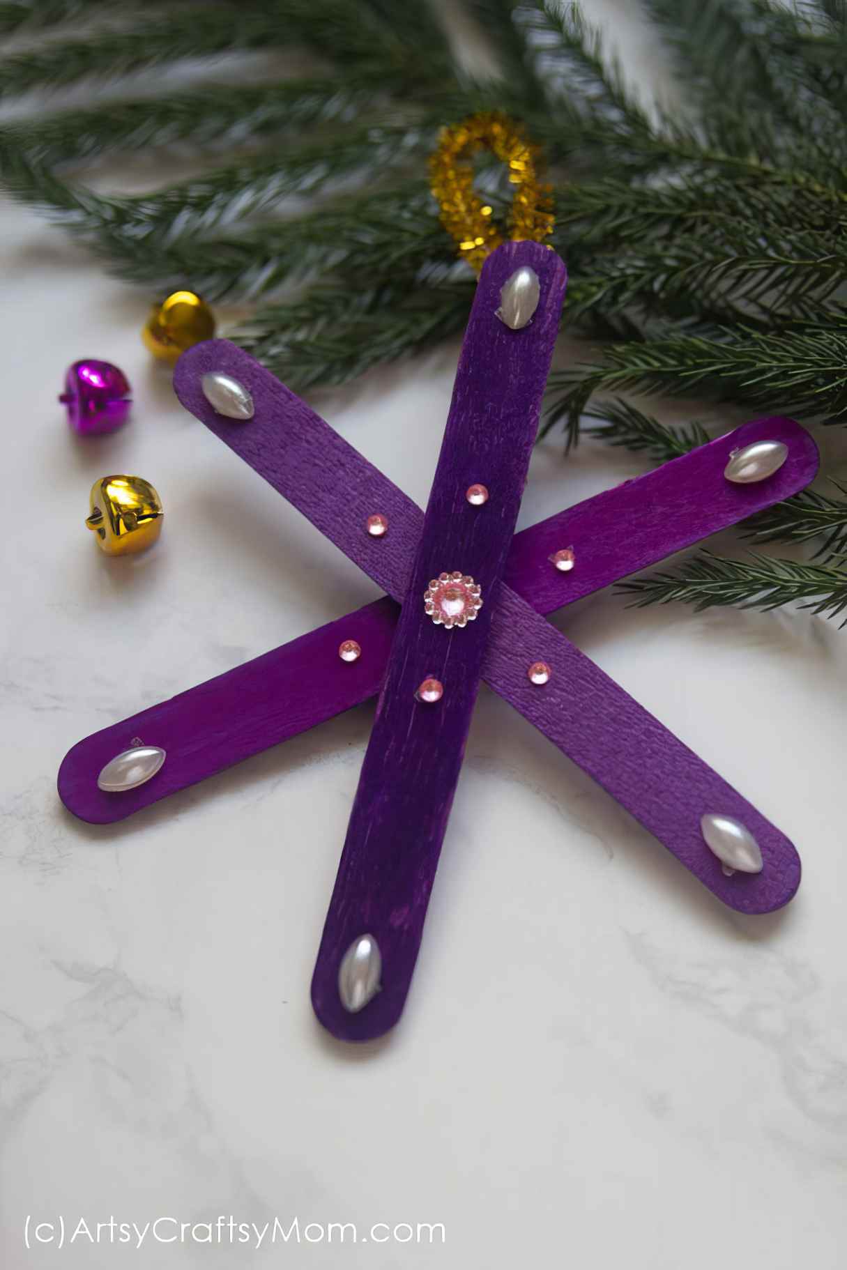 Popsicle Stick Snowflake Craft (Your Kids Make Christmas Ornament!)