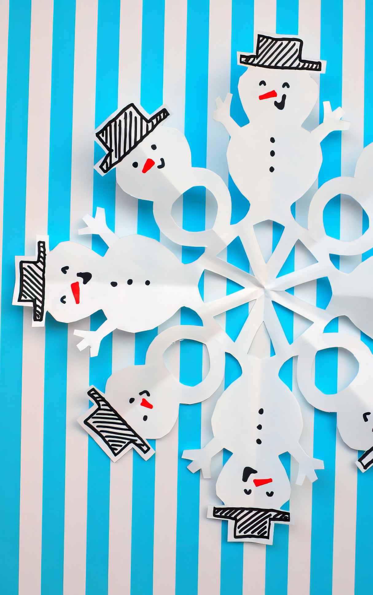 Snowman Snowflakes Idea for Kids