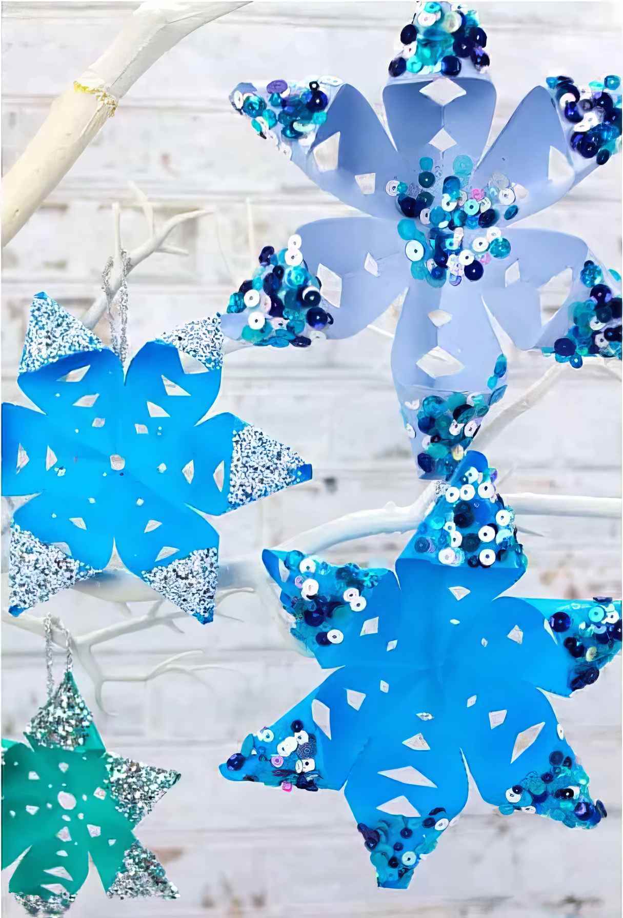 Stunning 3D Snowflake Kids Craft (with Free Printable Snowflake Template)