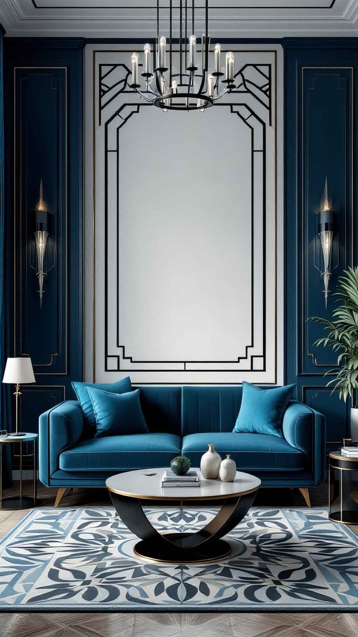 Art Deco Blue Accents