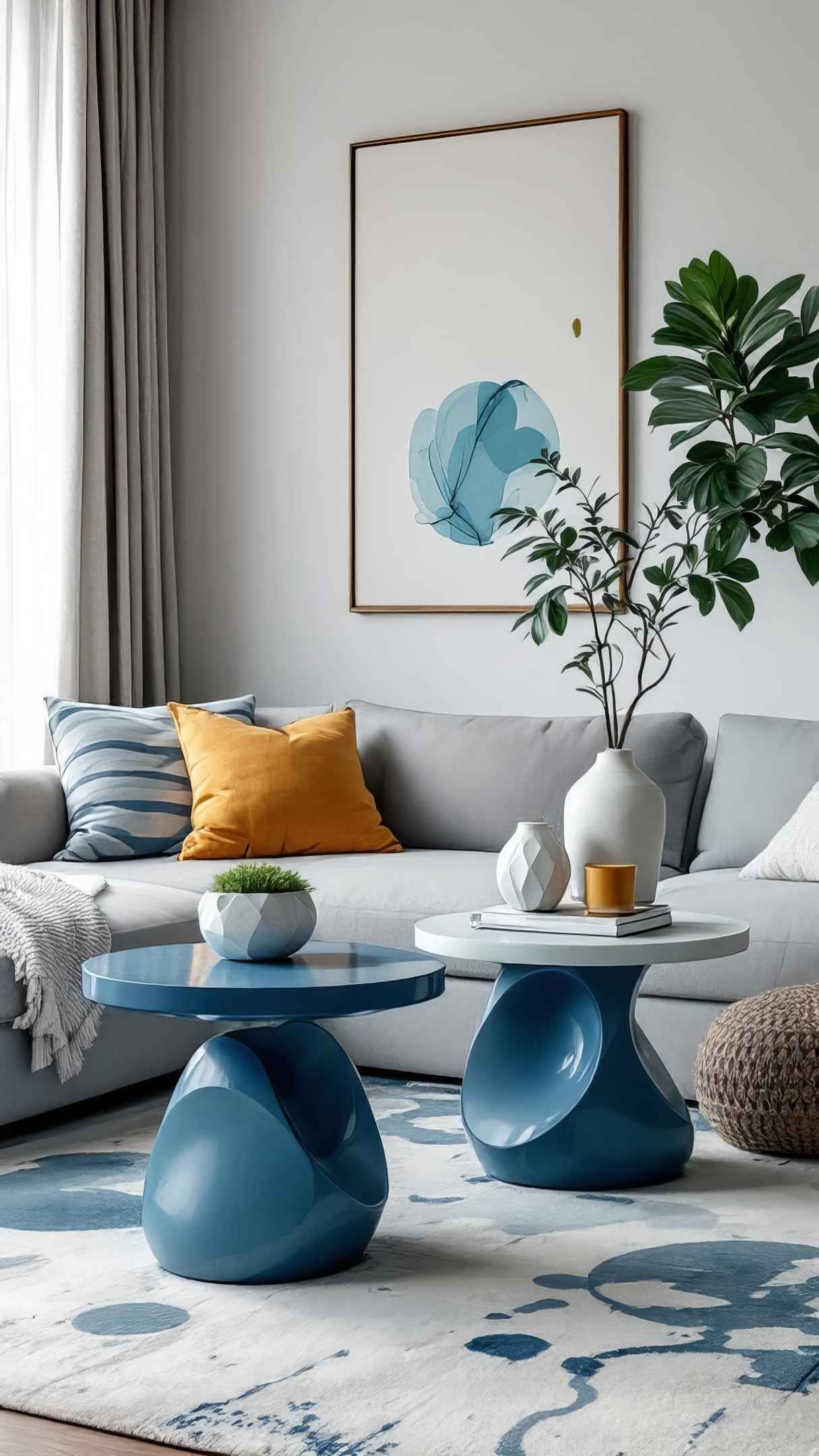 Blue Accent Tables