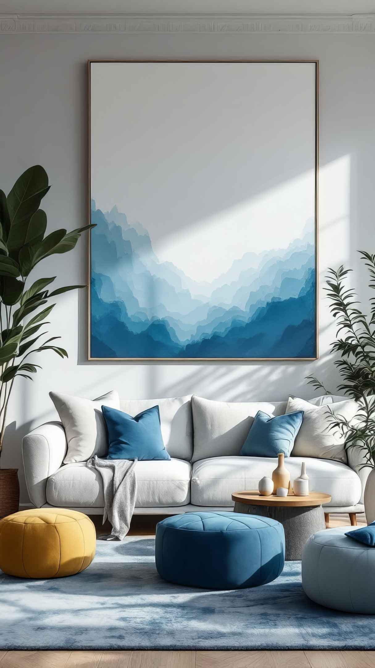 Blue Ombre Accent Features