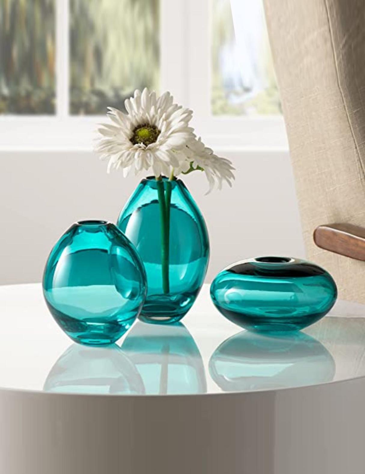 Blue-Tinted Glass Decor