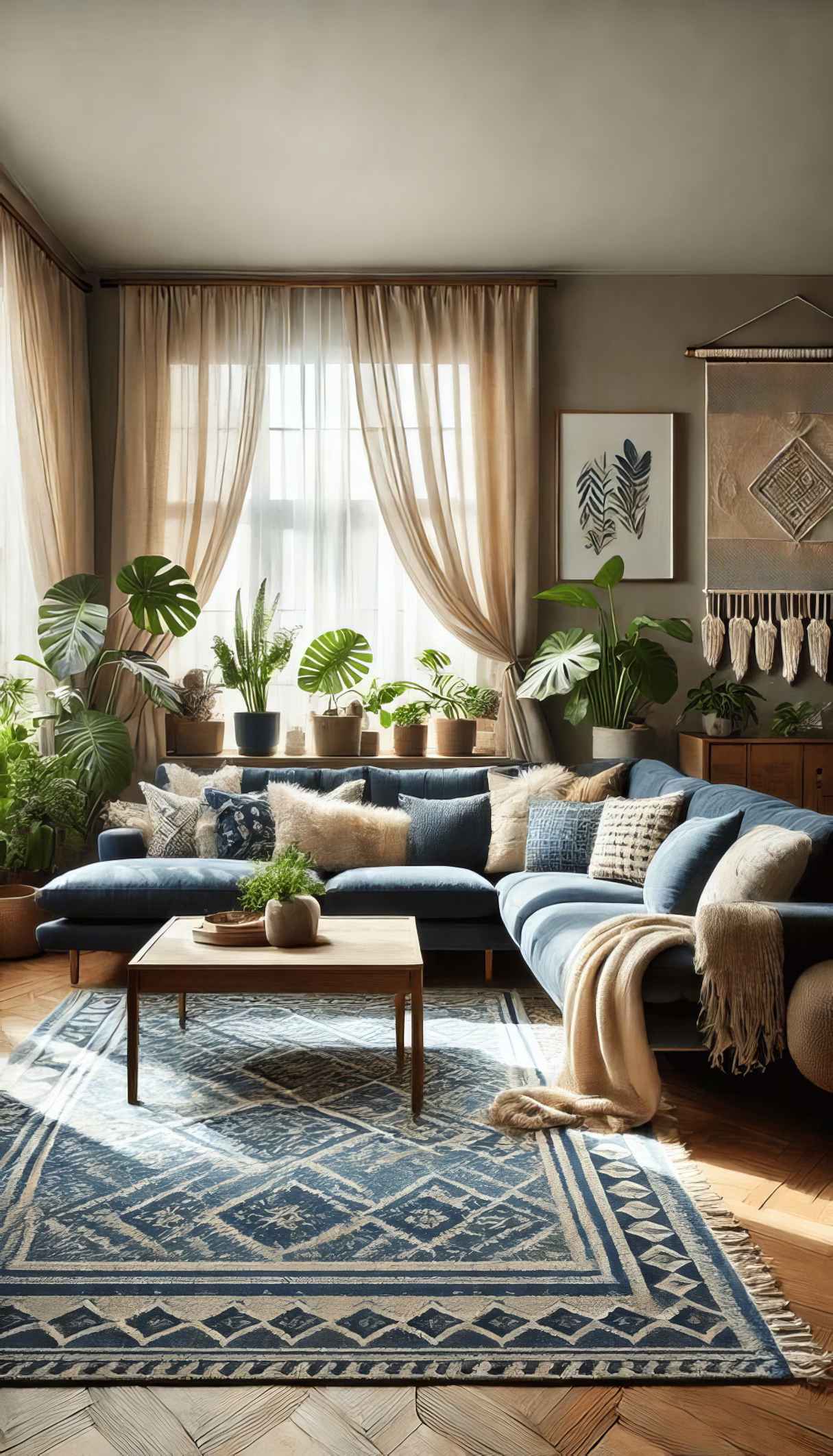 Blue and Beige Harmony