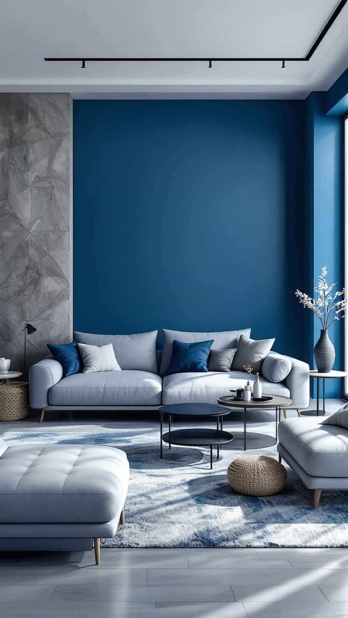 Blue and Grey Contrast