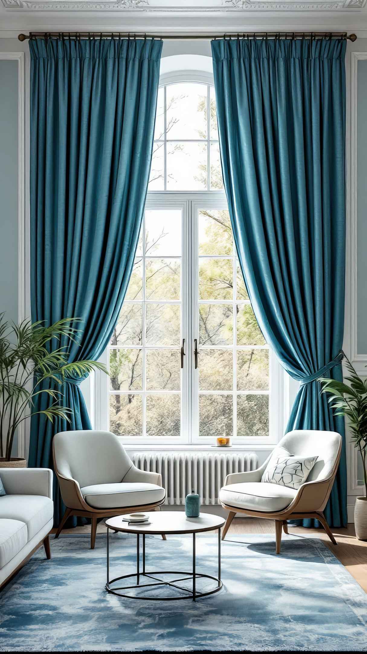 Cerulean Blue Curtains