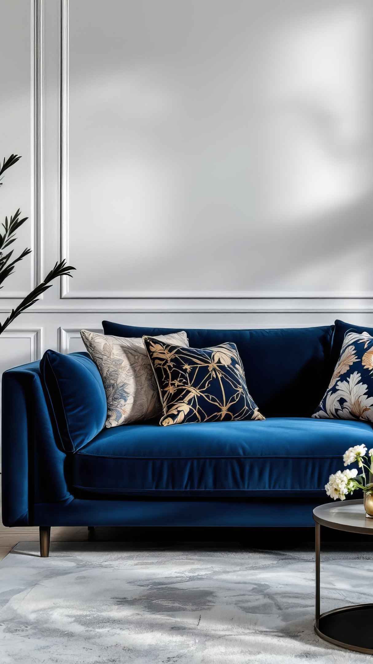 Deep Navy Blue Sofa