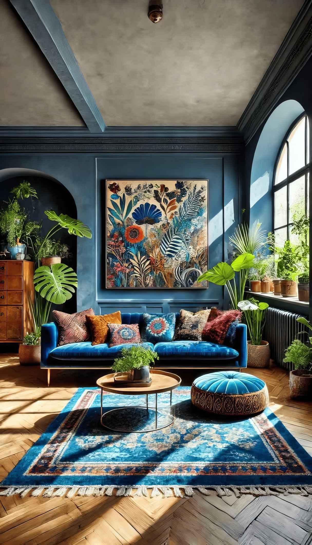 Eclectic Blue Decor Mix