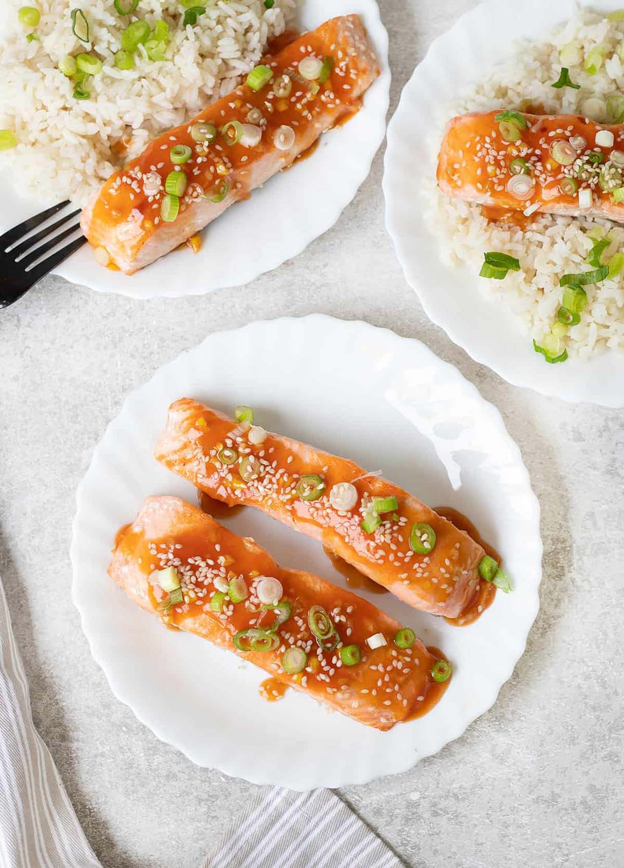 Pan Seared Salmon with Sweet and Sour Sauce