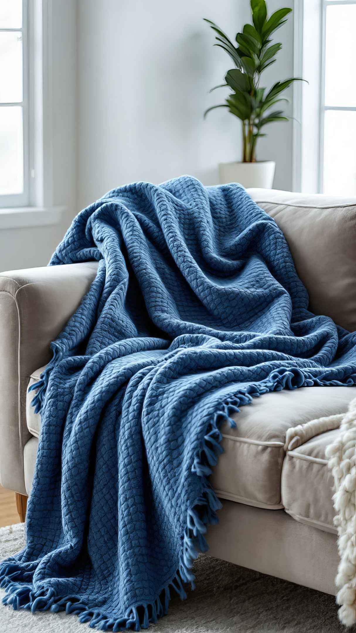 Shades of Blue Throw Blankets