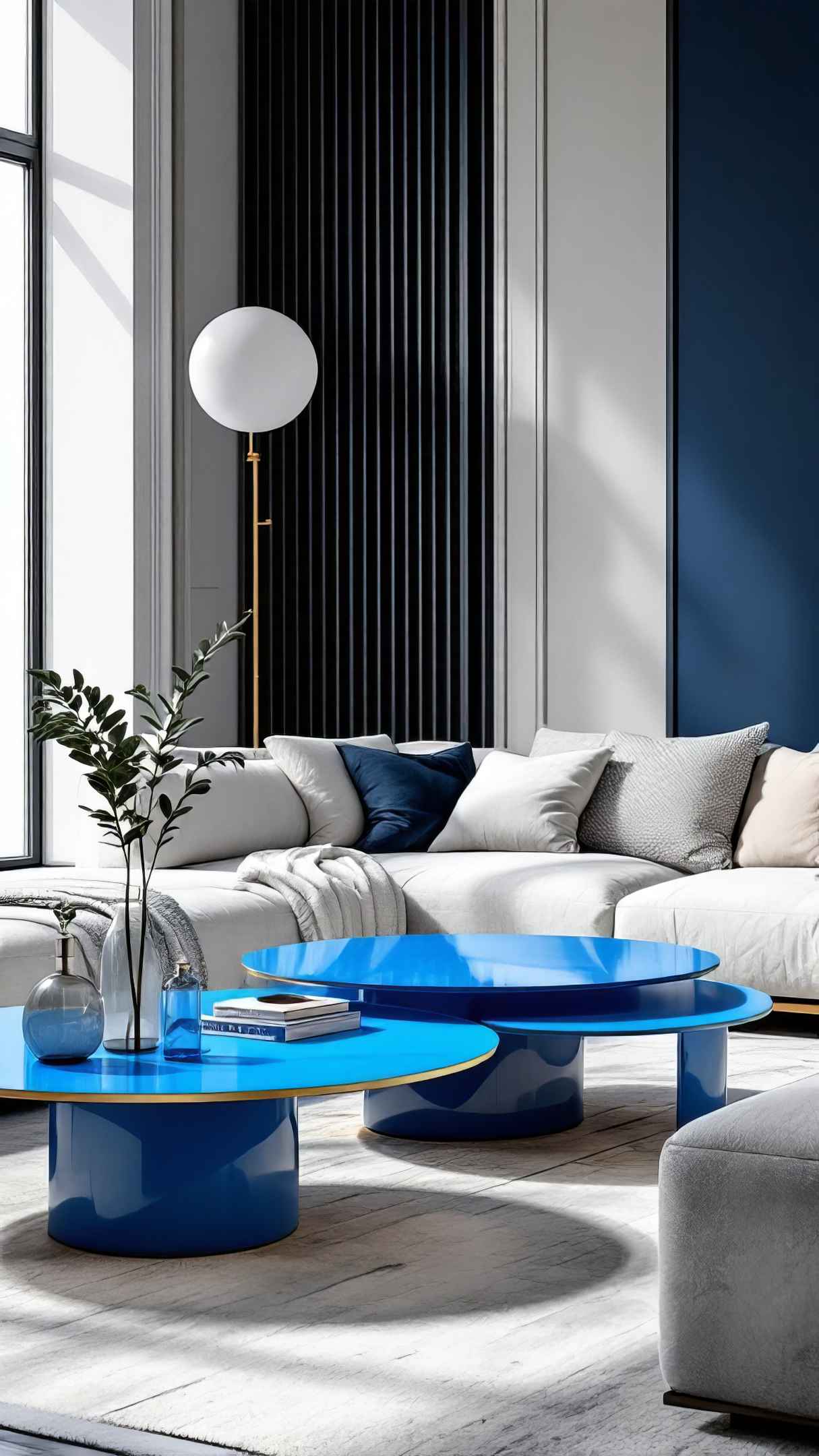 Sleek Blue Coffee Tables
