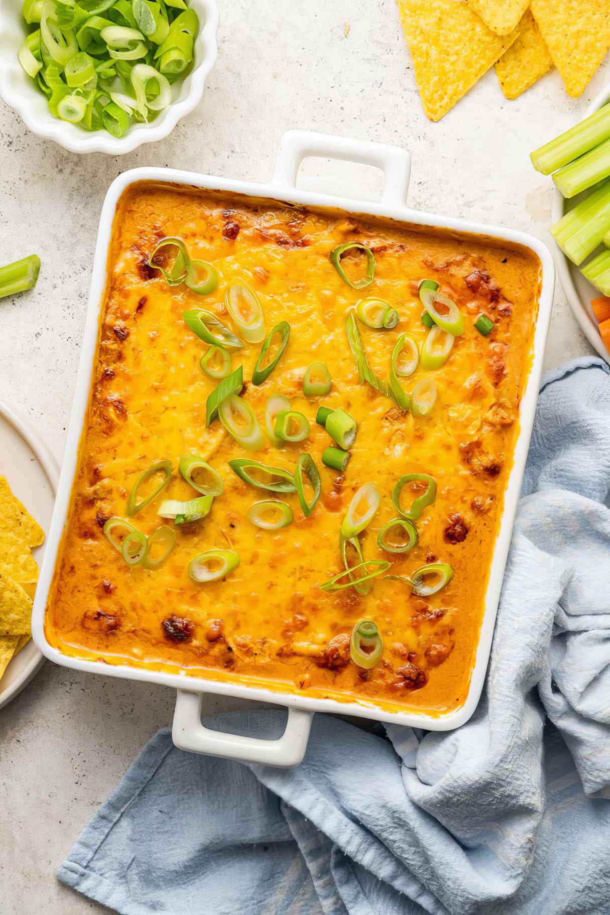 Healthy Buffalo Chicken Dip - Perfect Game Day Appetizer!