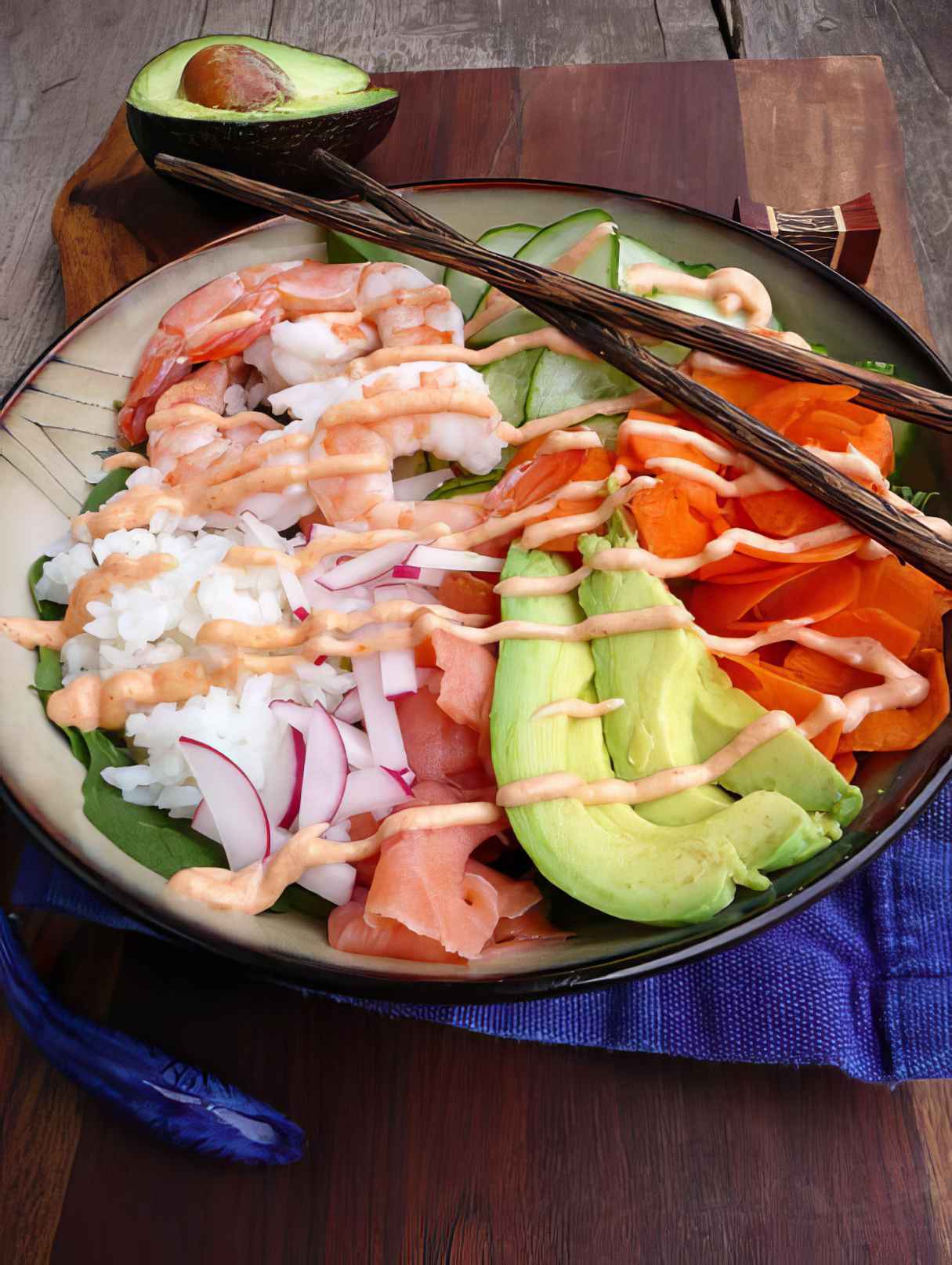 Shrimp & Smoked Salmon Sushi Bowl