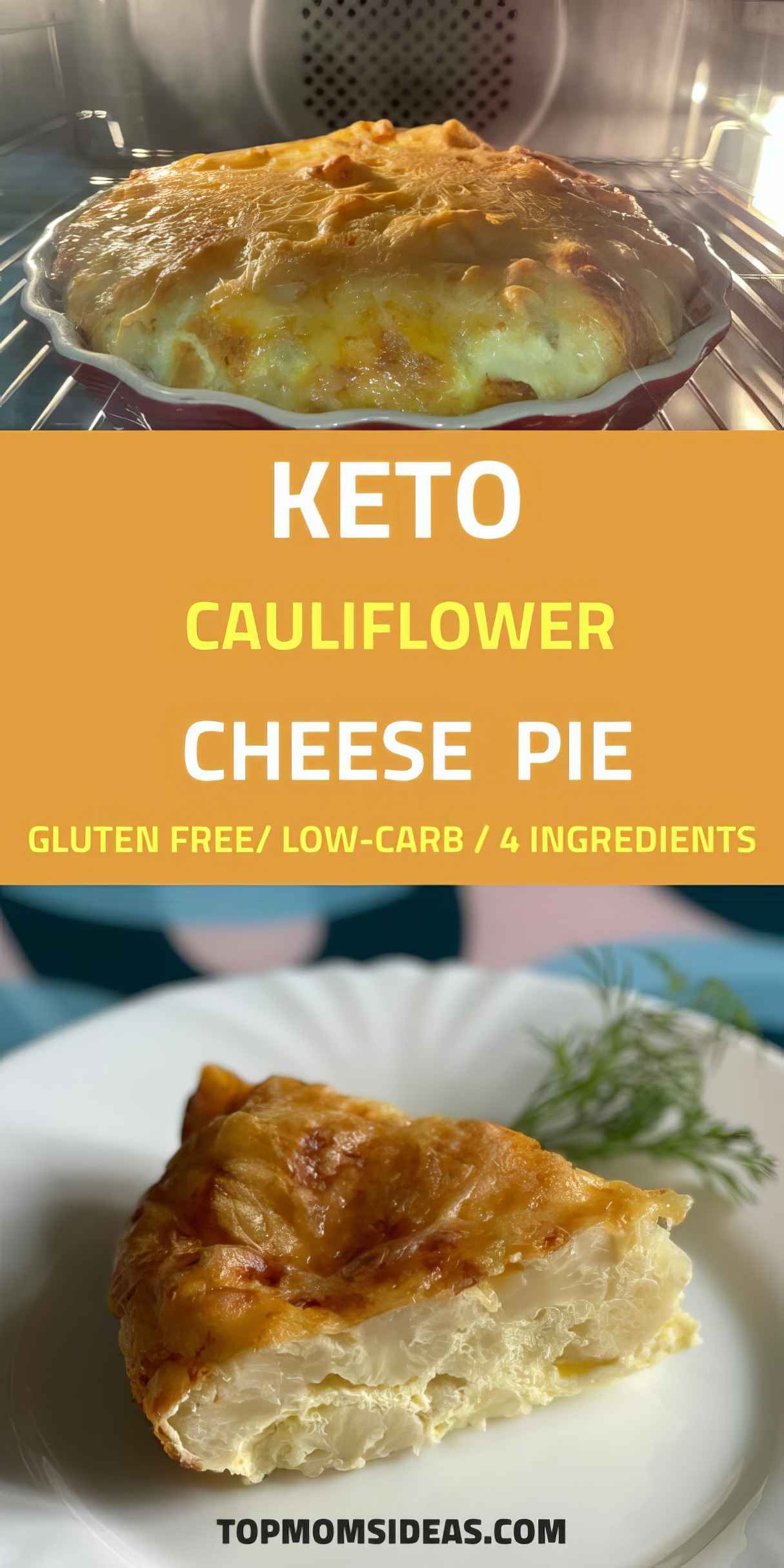 Keto Cauliflower Cheese Pie