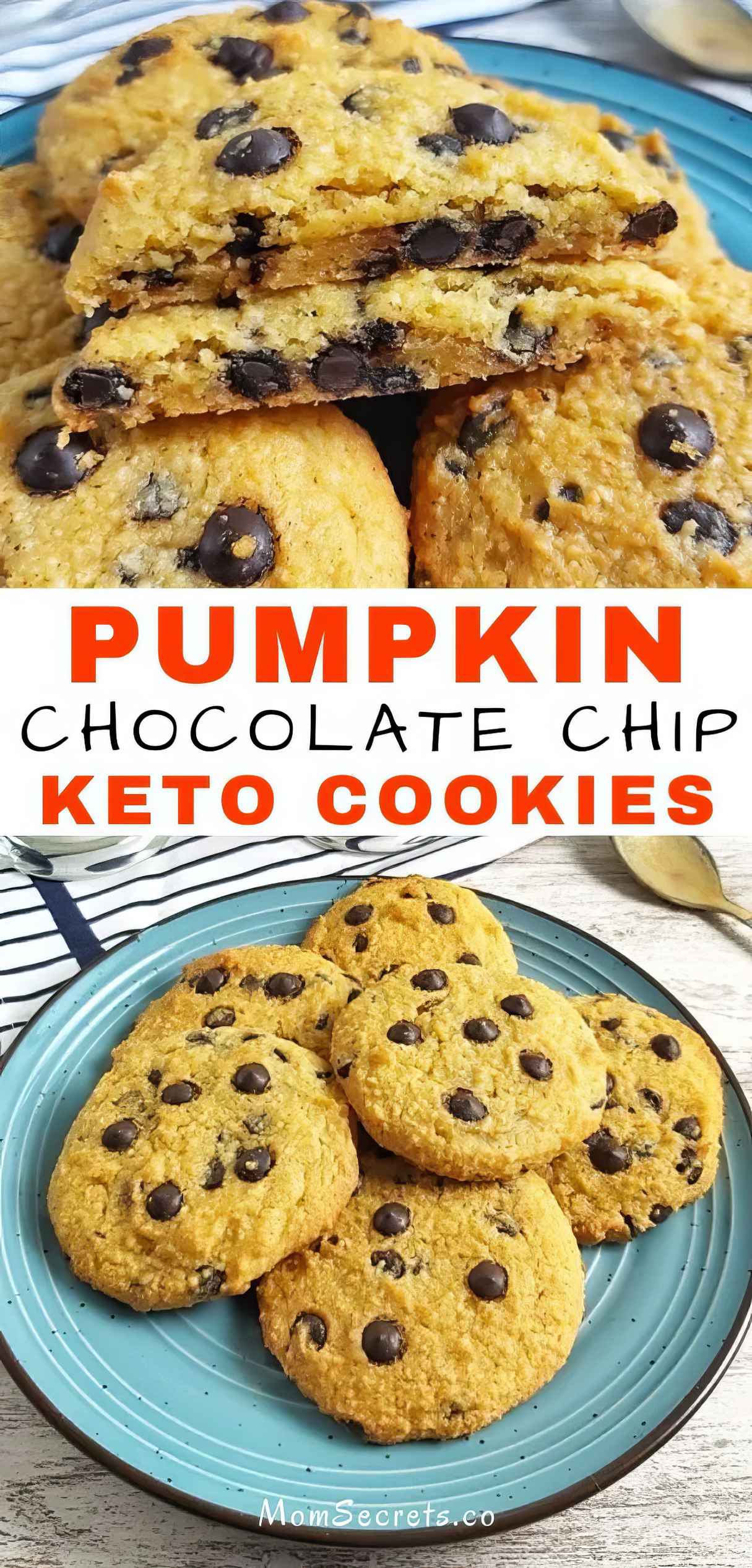 Keto Pumpkin Chocolate Chip Cookies