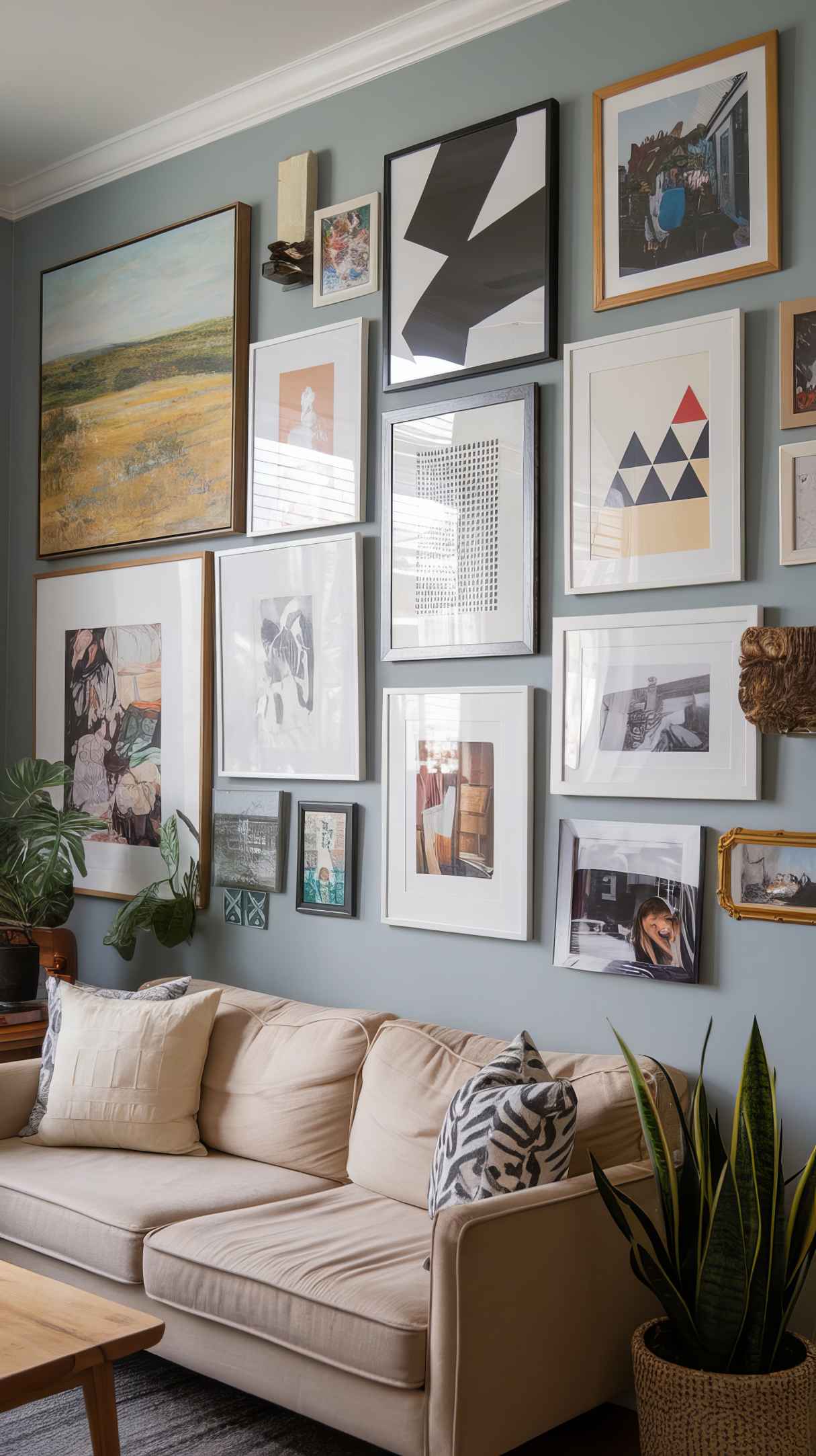 Artful Gallery Wall Arrangement