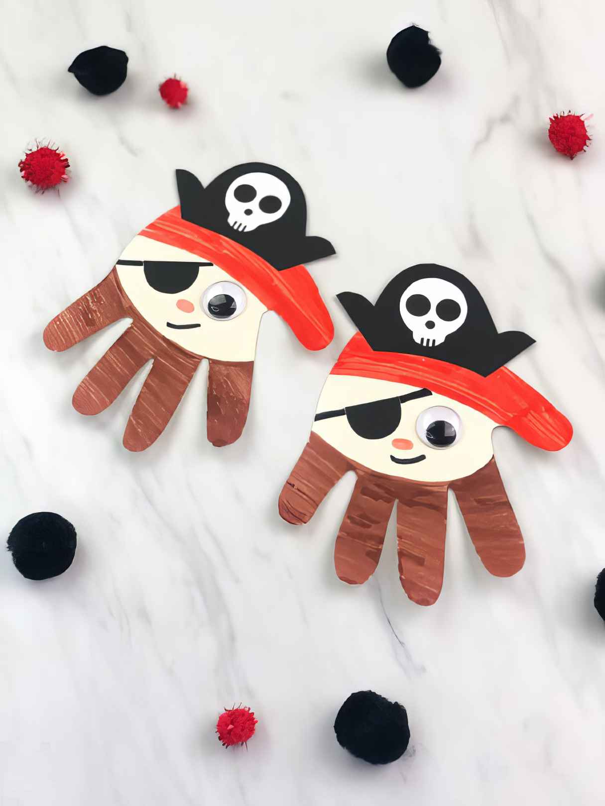 Handprint Pirate Craft For Kids