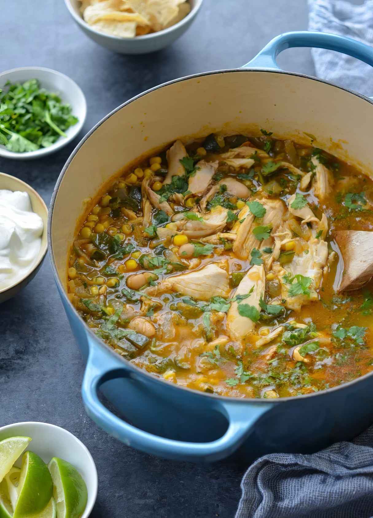 Make&nbsp;White Chicken Chili Recipe with Rotisserie Chicken Leftovers